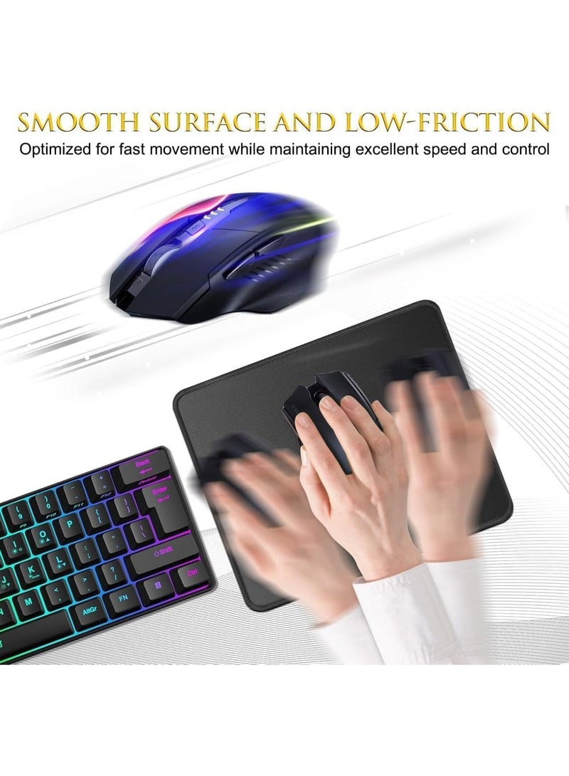 ChicAbode 3 حزمة الراحة الألعاب ماوس باد, غير انزلاق مطاط ماوس باد للمكتب, الكمبيوتر المحمول الكمبيوتر المحمول ماوس باد, غسالة السائبة ماوس باد للمنزل, مكتب, 10.2x8.3x0.16 بوصة, أسود - Image 3